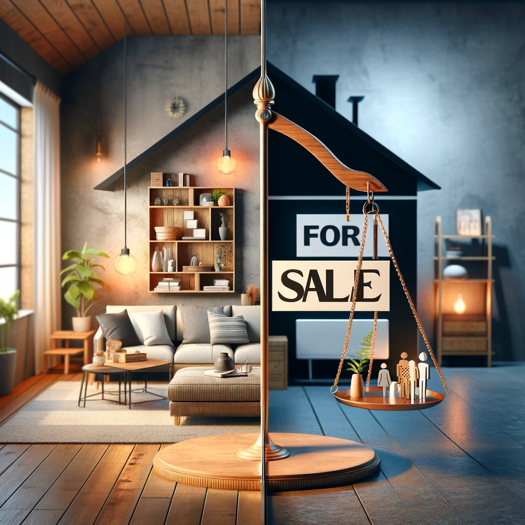 Depiction of selling a rental property with tenants living there
