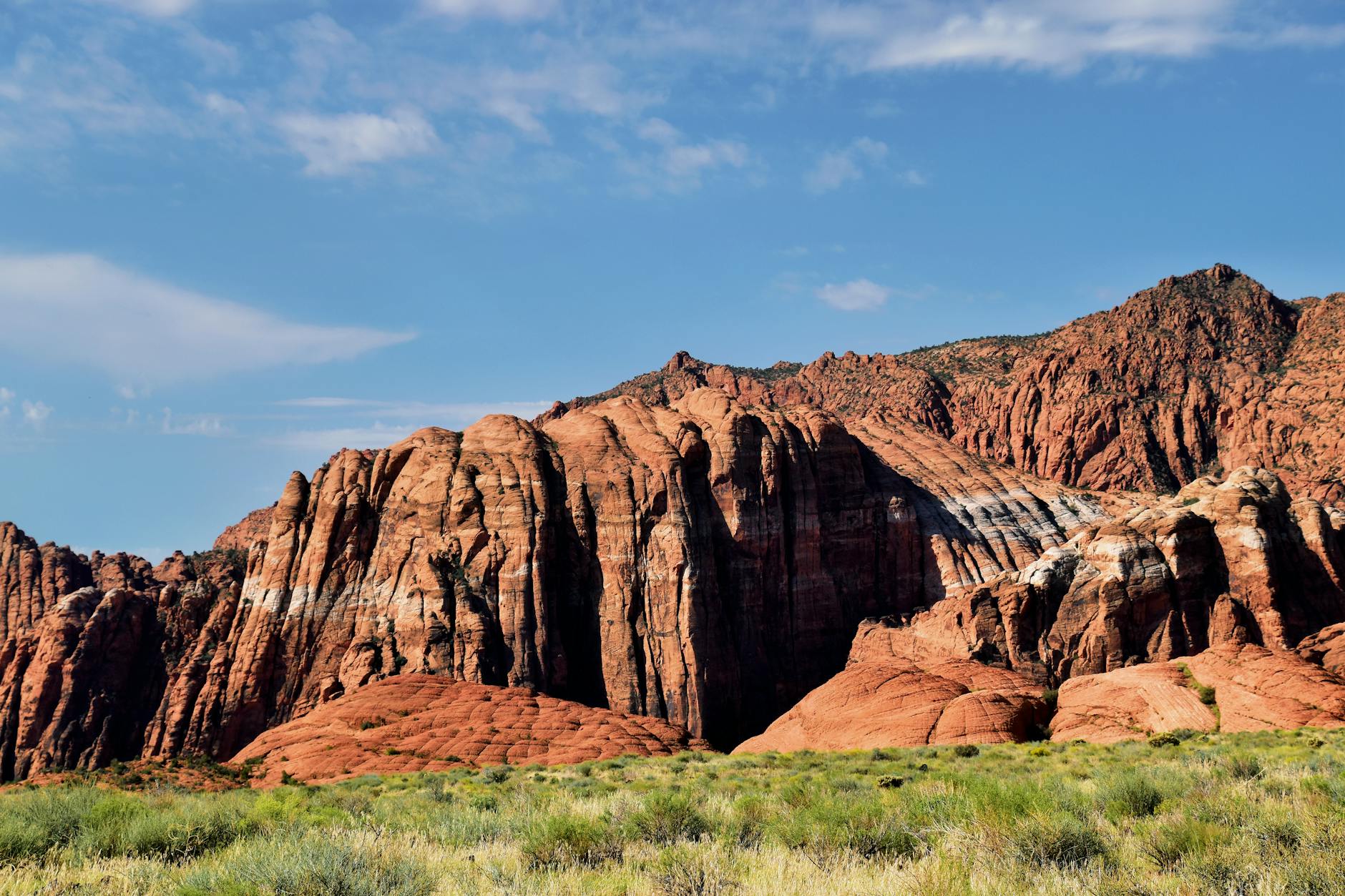 mountain in snow canyon state park in usa